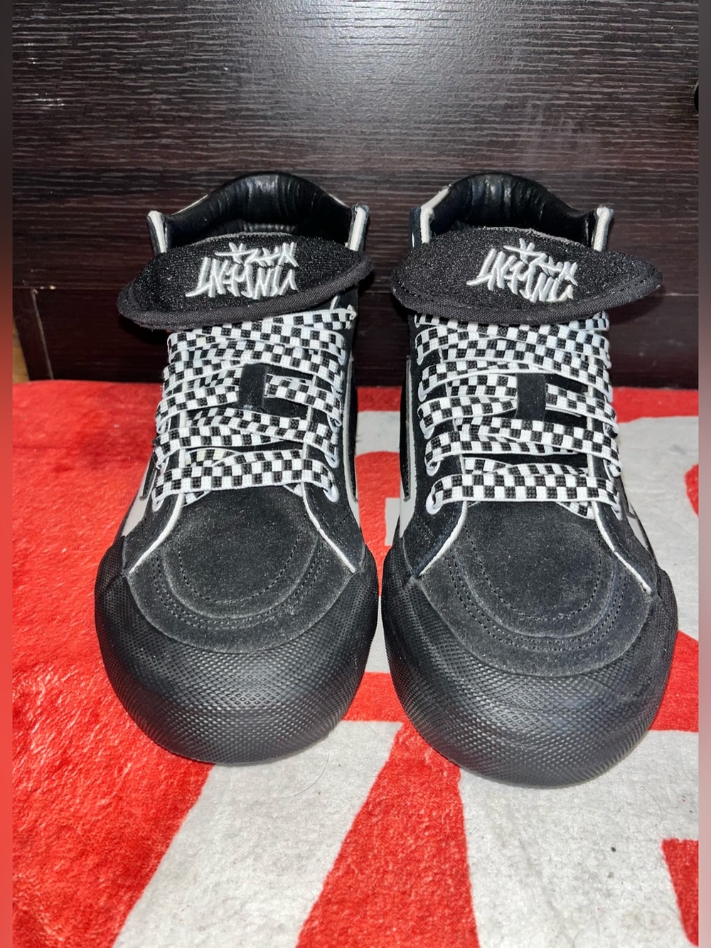 Revenge x Storm High Top Skateboard Lightning Bolt Sneakers Black & White Size 9